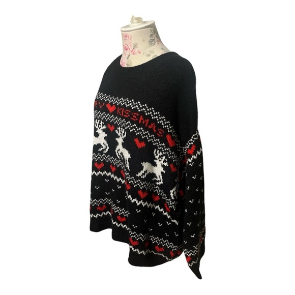 H&M Wool Blend Merry Kissmas Sweater Gently Loved Size XL Oversized Comfy - Picture 5 of 10